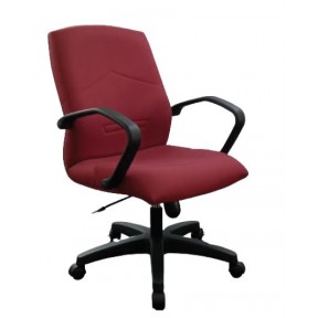 F19 SERIES FABRIC MEDIUM BACK CHAIR (OF-MB-F19-A17H1B1-F)